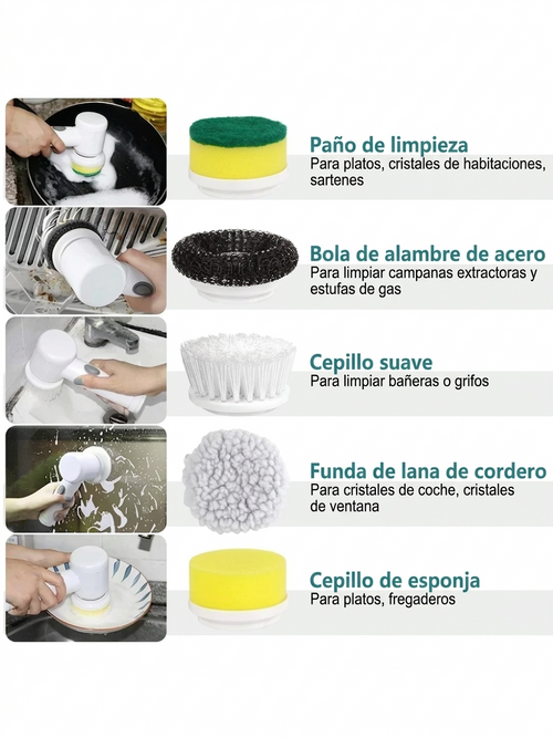 Cepillo electrico 5 funciones en 1